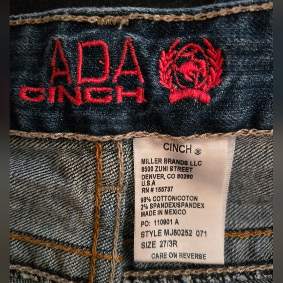 Cinch ADA Relaxed Fit, Boot Cut, Mid-Rise,  Medium Stone Wash, Size 27/3R Blue - Picture 3 of 4